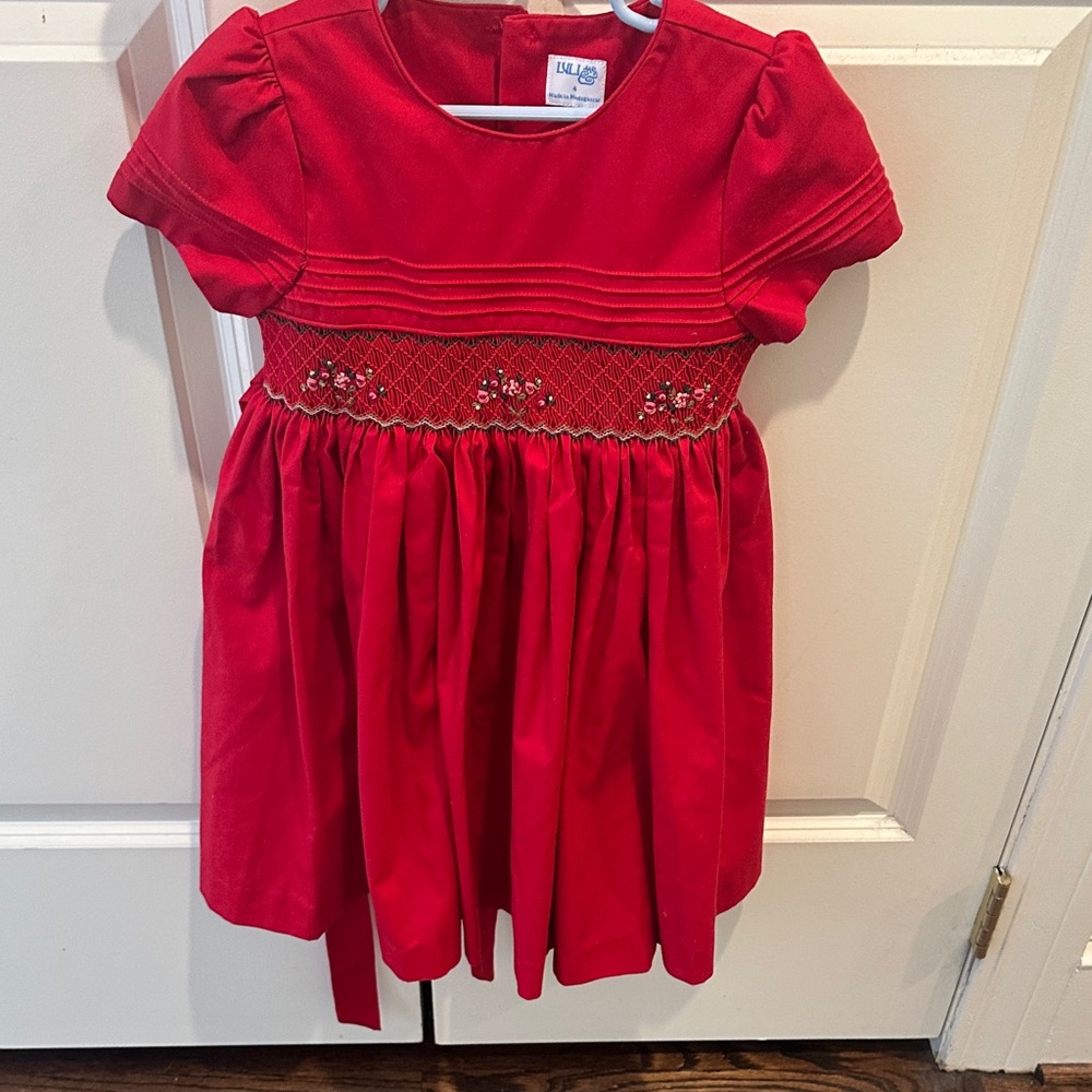 Red Smocked Dress